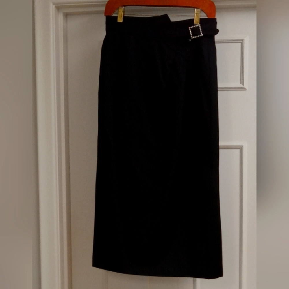 Vintage Escada Virgin Wool Midi Wrap Skirt